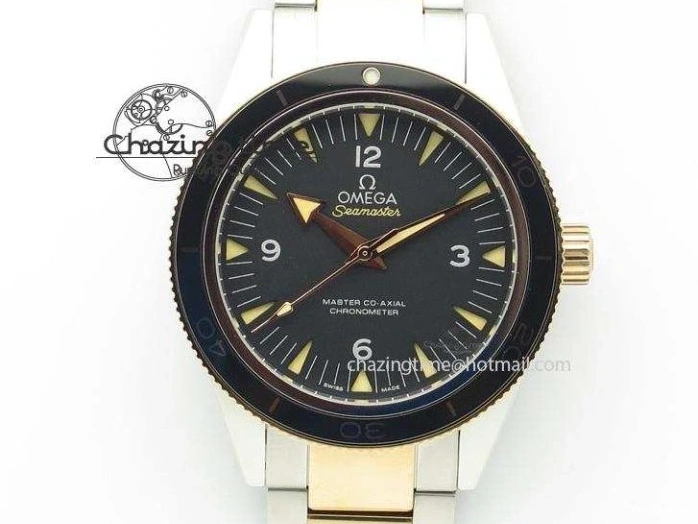 0205 Speedmaster ’57 SS Chrono AXF Best Edition RG Bezel Black Dial on Brown Leather Strap A Sustainable 8282